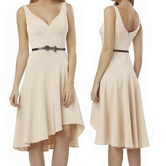 Kay Unger Dresses & Skirts - Kay Unger Women's High Low Faux Belt Sheath Dress